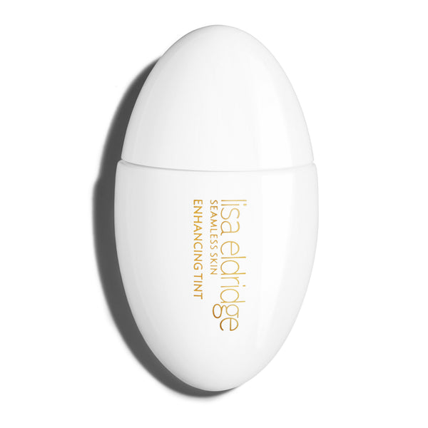 block The white pod packaging of Seamless Skin Enhancing Tint by Lisa Eldridge