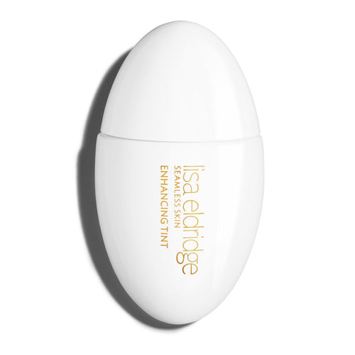 block The white pod packaging of Seamless Skin Enhancing Tint by Lisa Eldridge